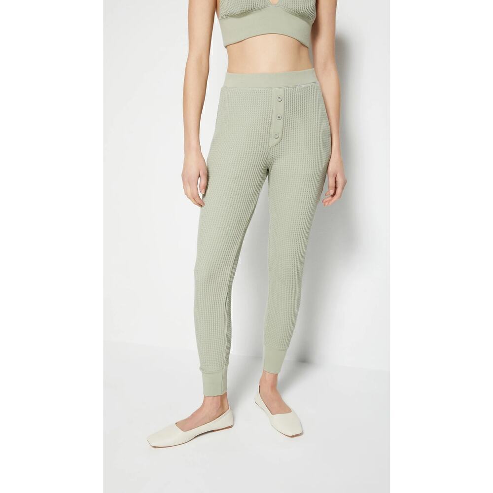 Jonathan Simkhai Waffle Knit Jogger Pants in Willow XS NWT